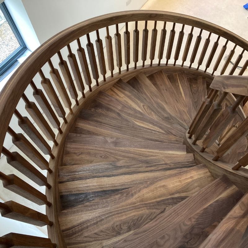 stunning curved spiral staircase shropshire uk